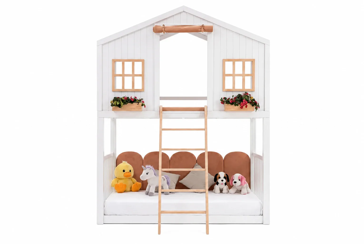 Treehouse Montessori Bunk Bed — with a play space